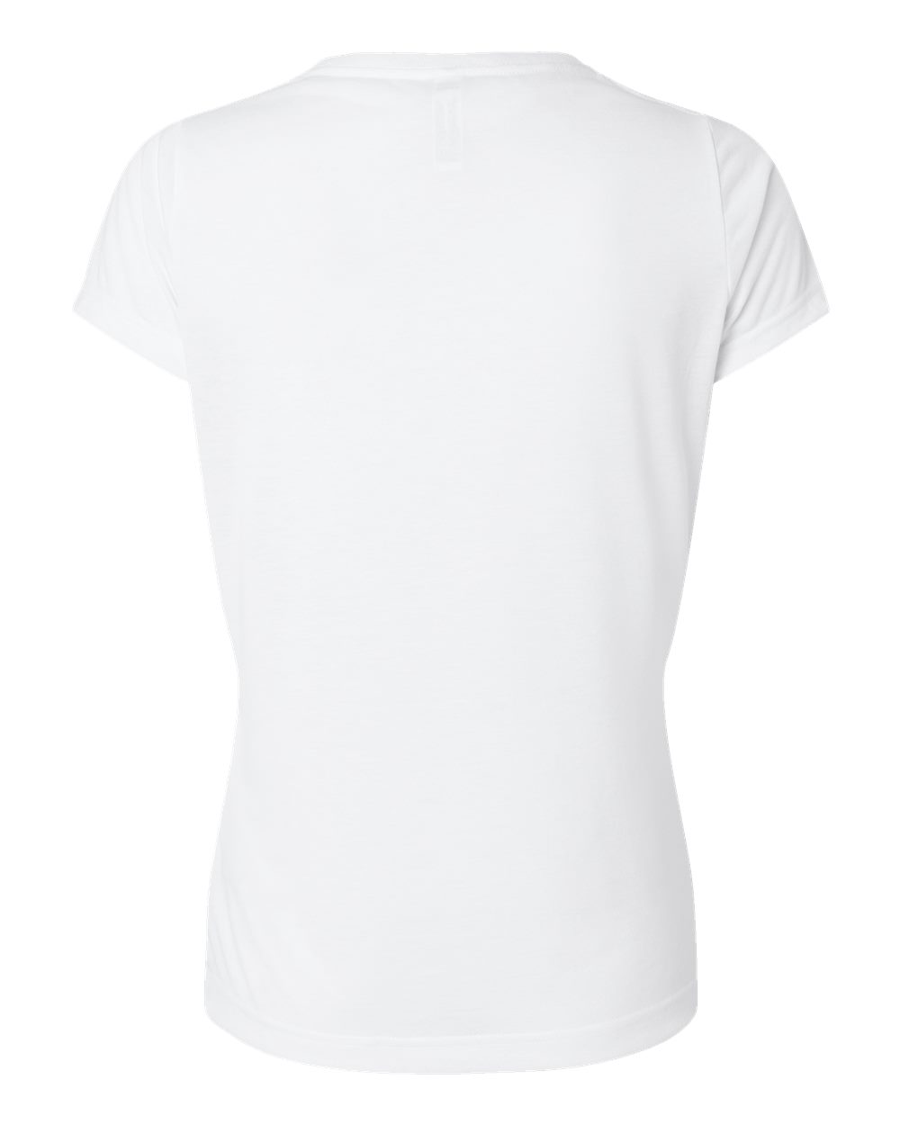 SubliVie 1507 Women's Polyester Sublimation V-Neck Tee in White, back