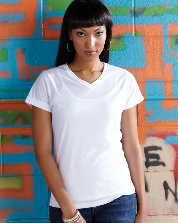 SubliVie 1507 Women's Polyester Sublimation V-Neck Tee