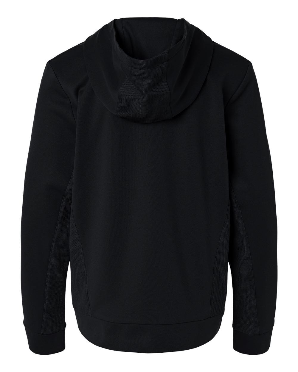 Team 365 TT400Y Youth Squad Hooded Tech Fleece Pullover in Black, back