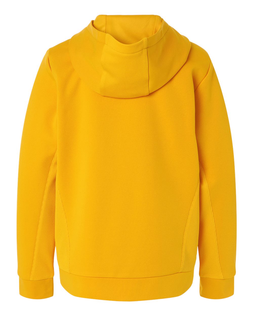 Team 365 TT400Y Youth Squad Hooded Tech Fleece Pullover in Sport Athletic Gold, back