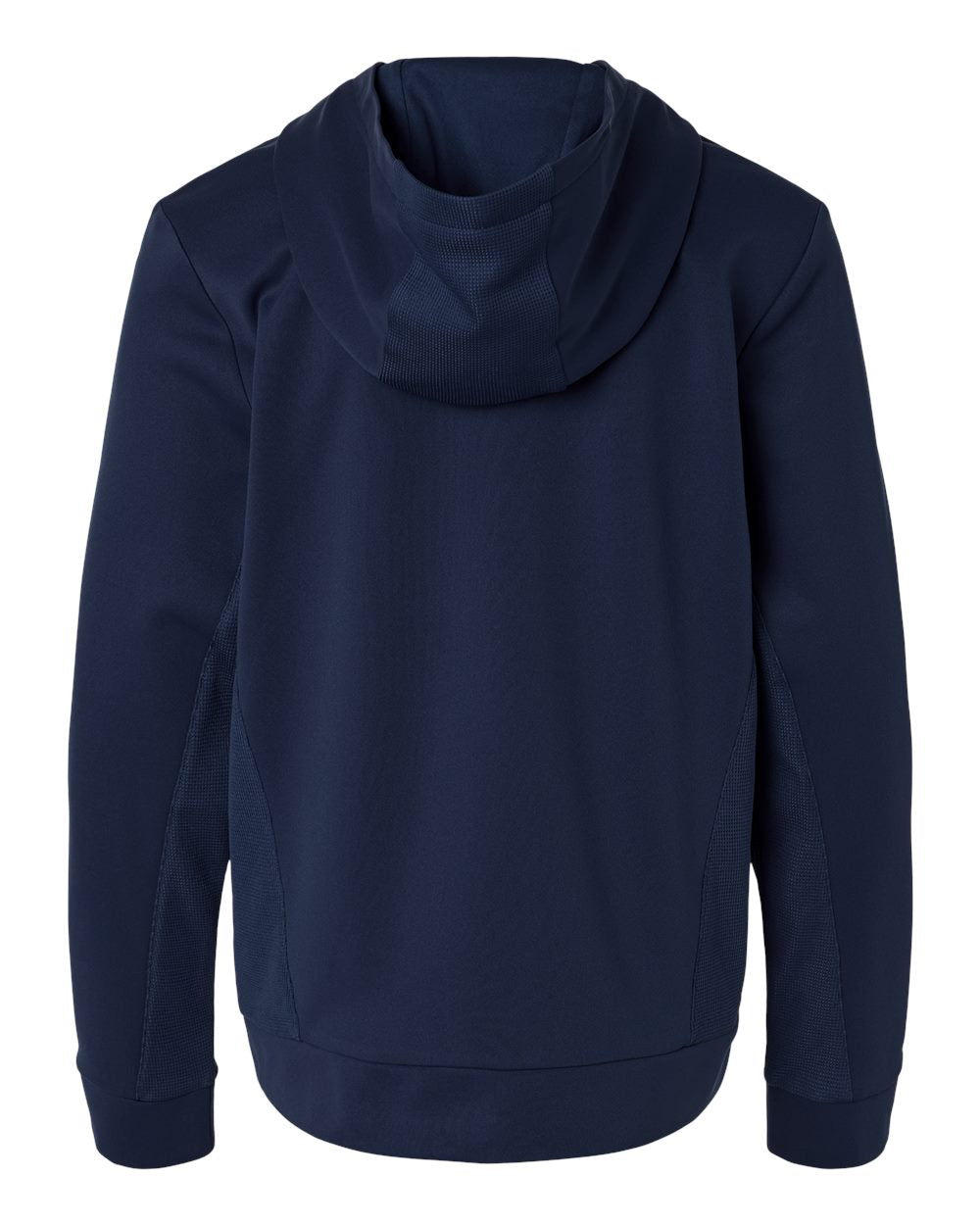Team 365 TT400Y Youth Squad Hooded Tech Fleece Pullover in Sport Dark Navy, back