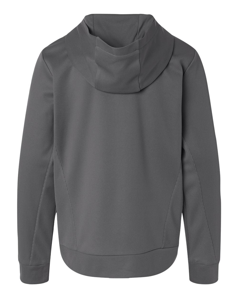 Team 365 TT400Y Youth Squad Hooded Tech Fleece Pullover in Sport Graphite, back