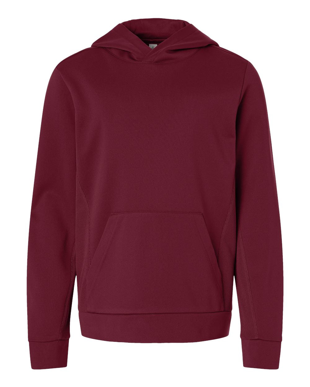 Team 365 TT400Y Youth Squad Hooded Tech Fleece Pullover in Sport Maroon