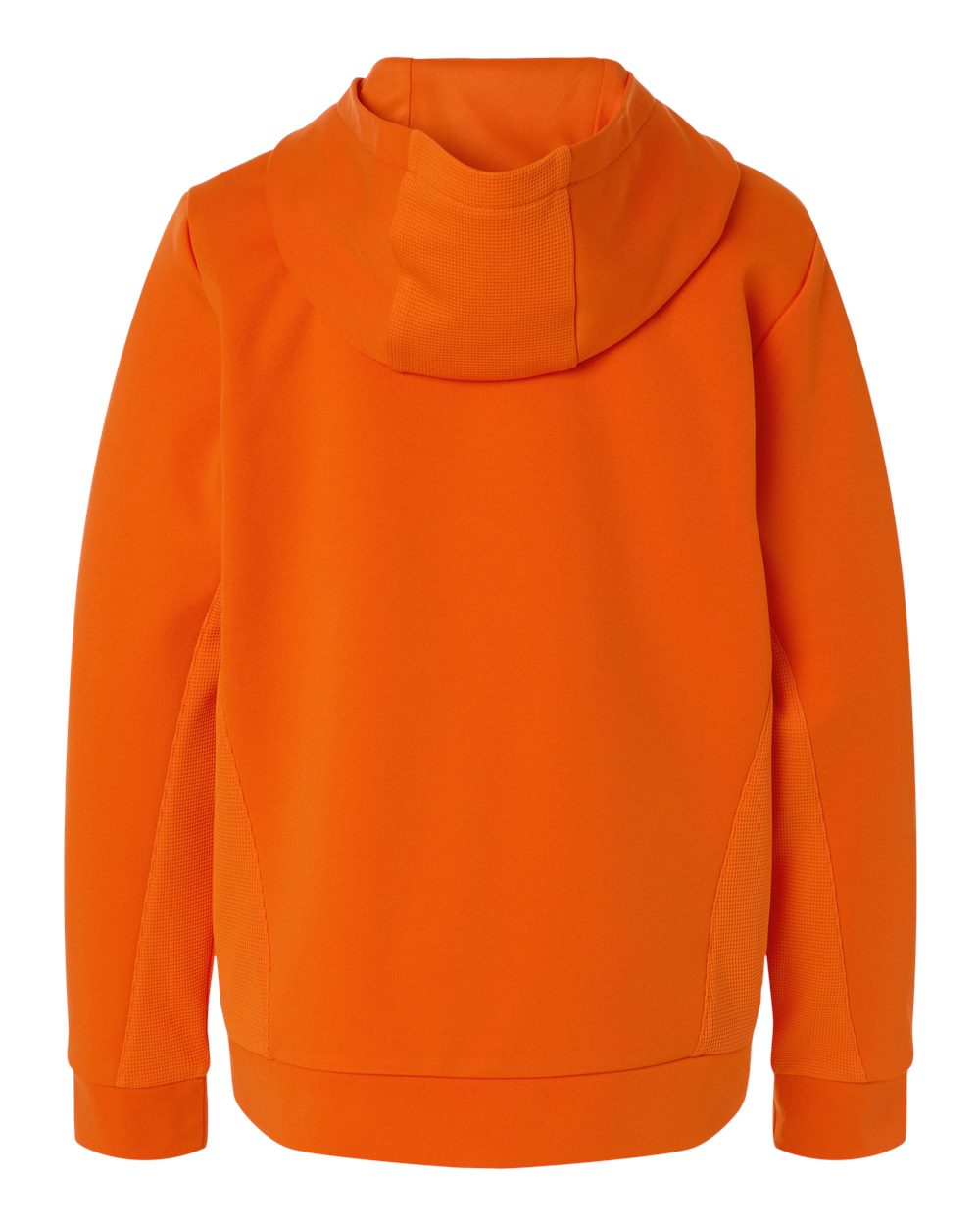 Team 365 TT400Y Youth Squad Hooded Tech Fleece Pullover in Sport Orange, back