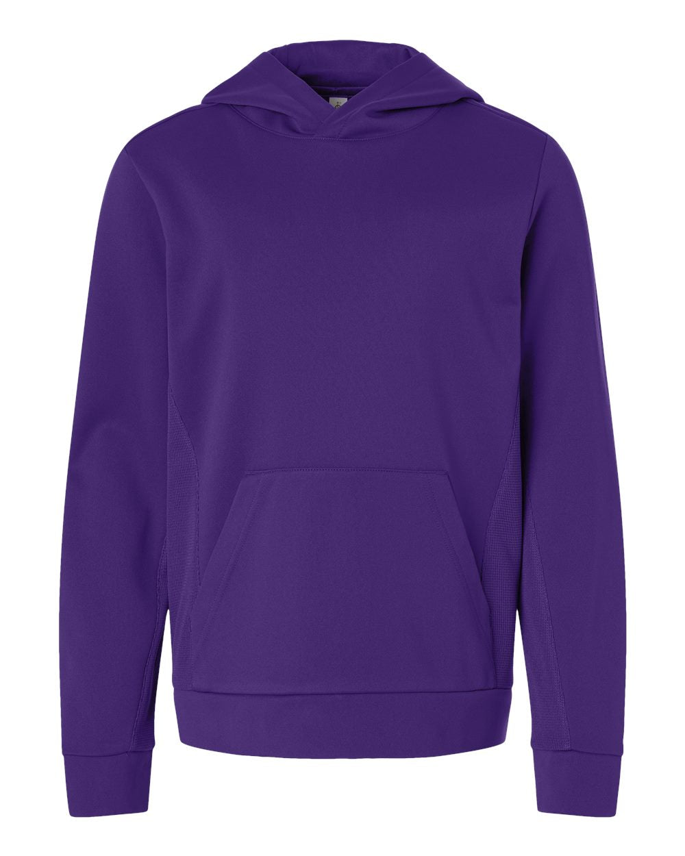 Team 365 TT400Y Youth Squad Hooded Tech Fleece Pullover in Sport Purple
