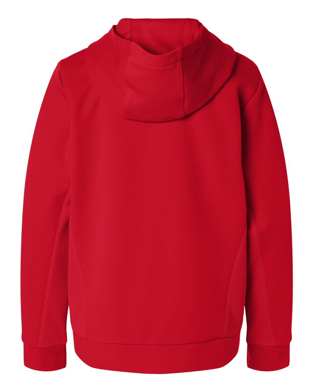 Team 365 TT400Y Youth Squad Hooded Tech Fleece Pullover in Sport Red, back