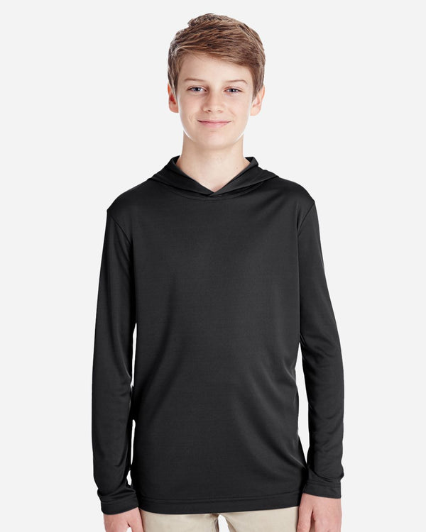 Team 365 TT41Y Youth Zone Performance Hooded Long Sleeve T-Shirt
