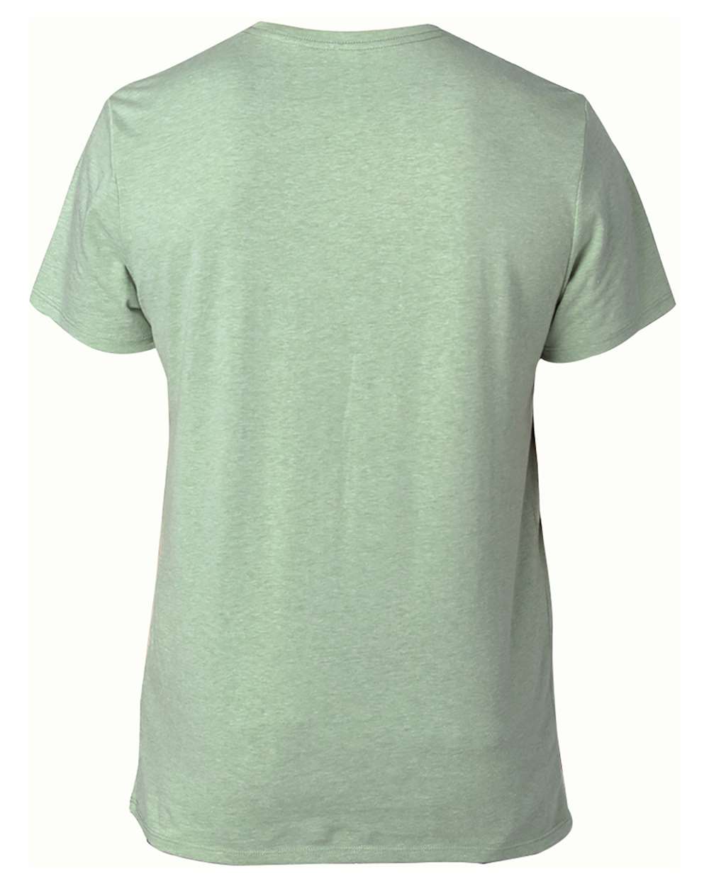 Threadfast Apparel 100A Unisex Ultimate CVC T-Shirt in Army Heather, back