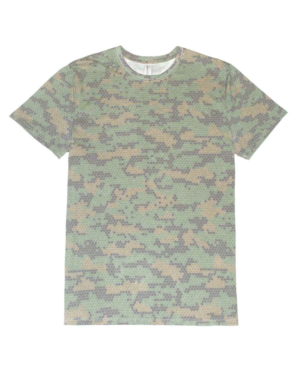 Threadfast Apparel 100A Unisex Ultimate CVC T-Shirt in Green Hex Camo