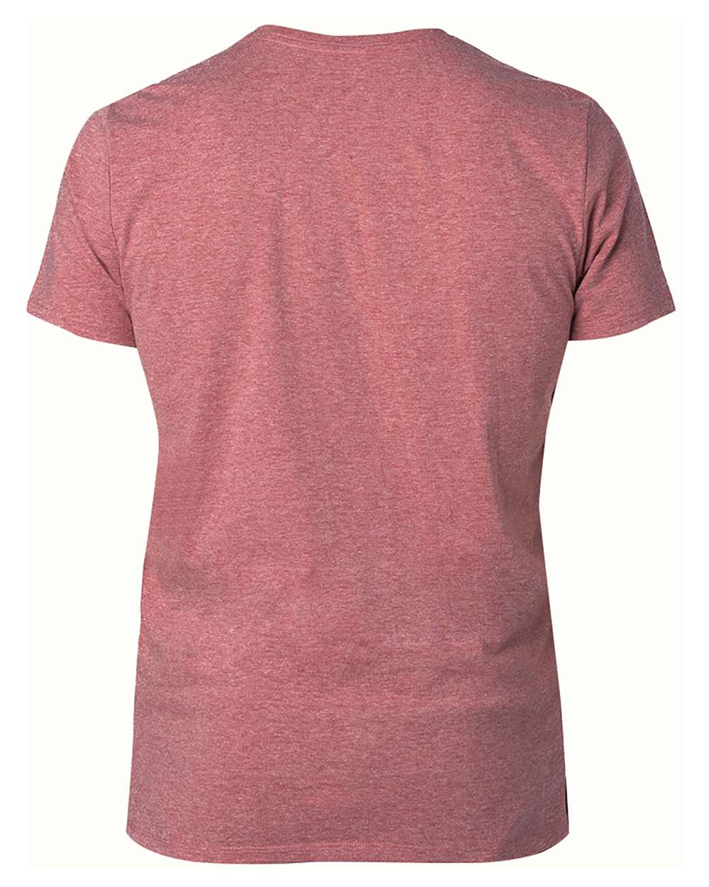 Threadfast Apparel 100A Unisex Ultimate CVC T-Shirt in Maroon Heather, back