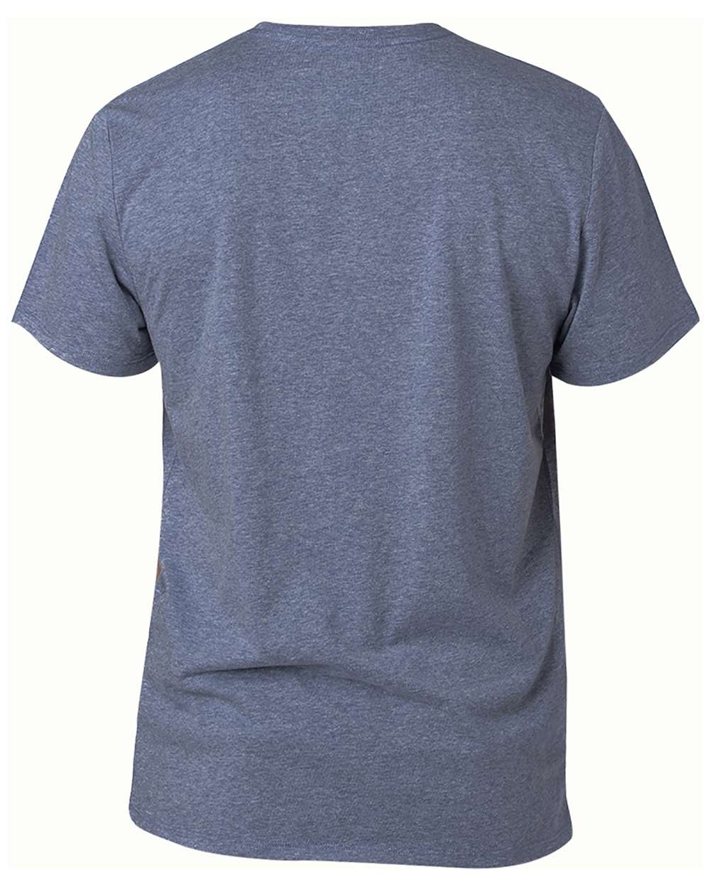 Threadfast Apparel 100A Unisex Ultimate CVC T-Shirt in Navy Heather, back