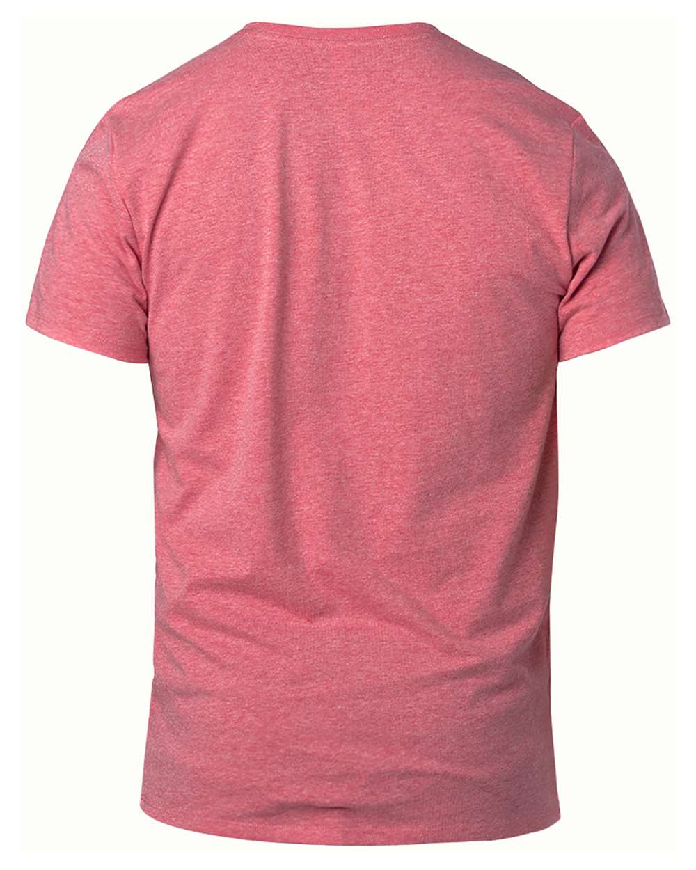Threadfast Apparel 100A Unisex Ultimate CVC T-Shirt in Red Heather, back