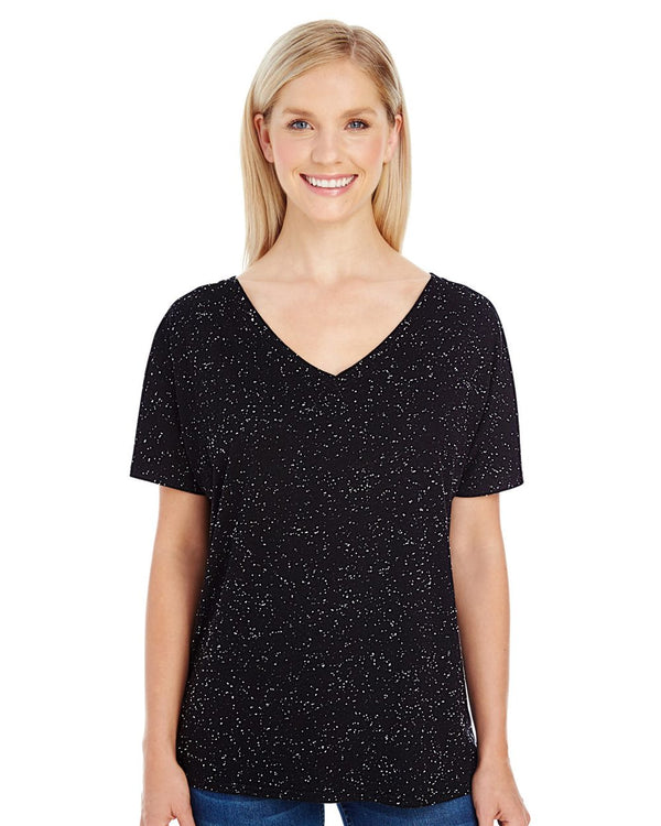 Threadfast Apparel 203FV Women's Tri-Blend Fleck V-Neck T-Shirt