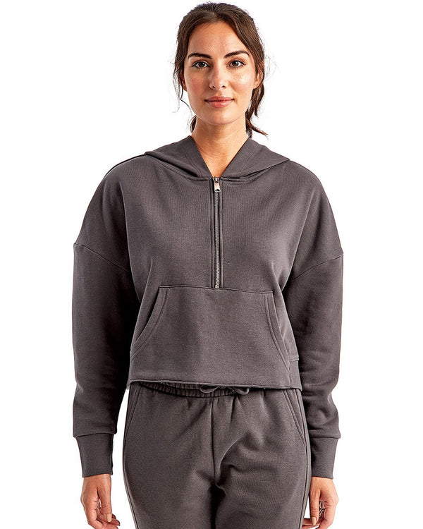 TriDri TD077 Women's Alice Half-Zip Hooded Sweatshirt