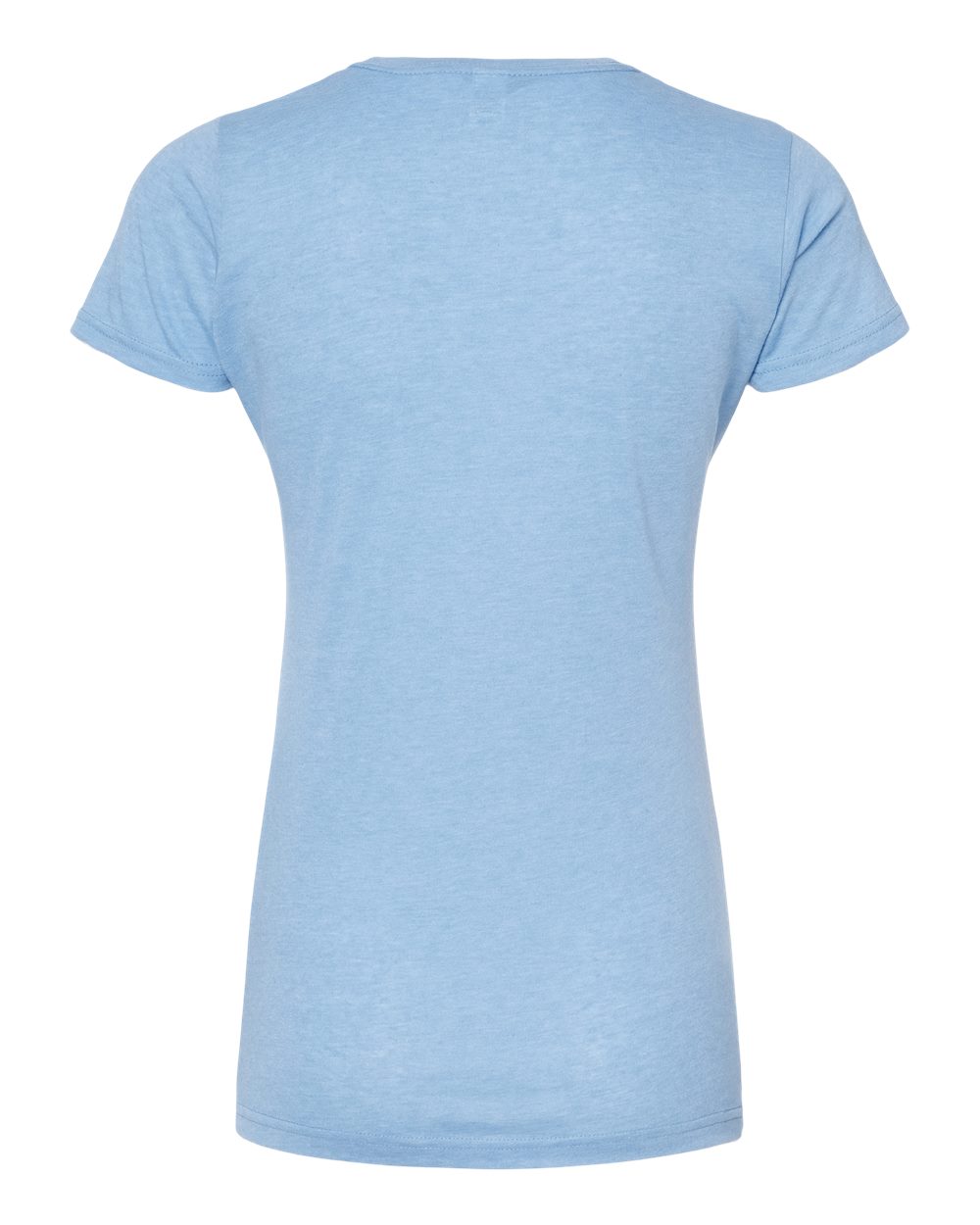 Tultex 240 Women's Poly-Rich T-Shirt in Heather Athletic Blue, back
