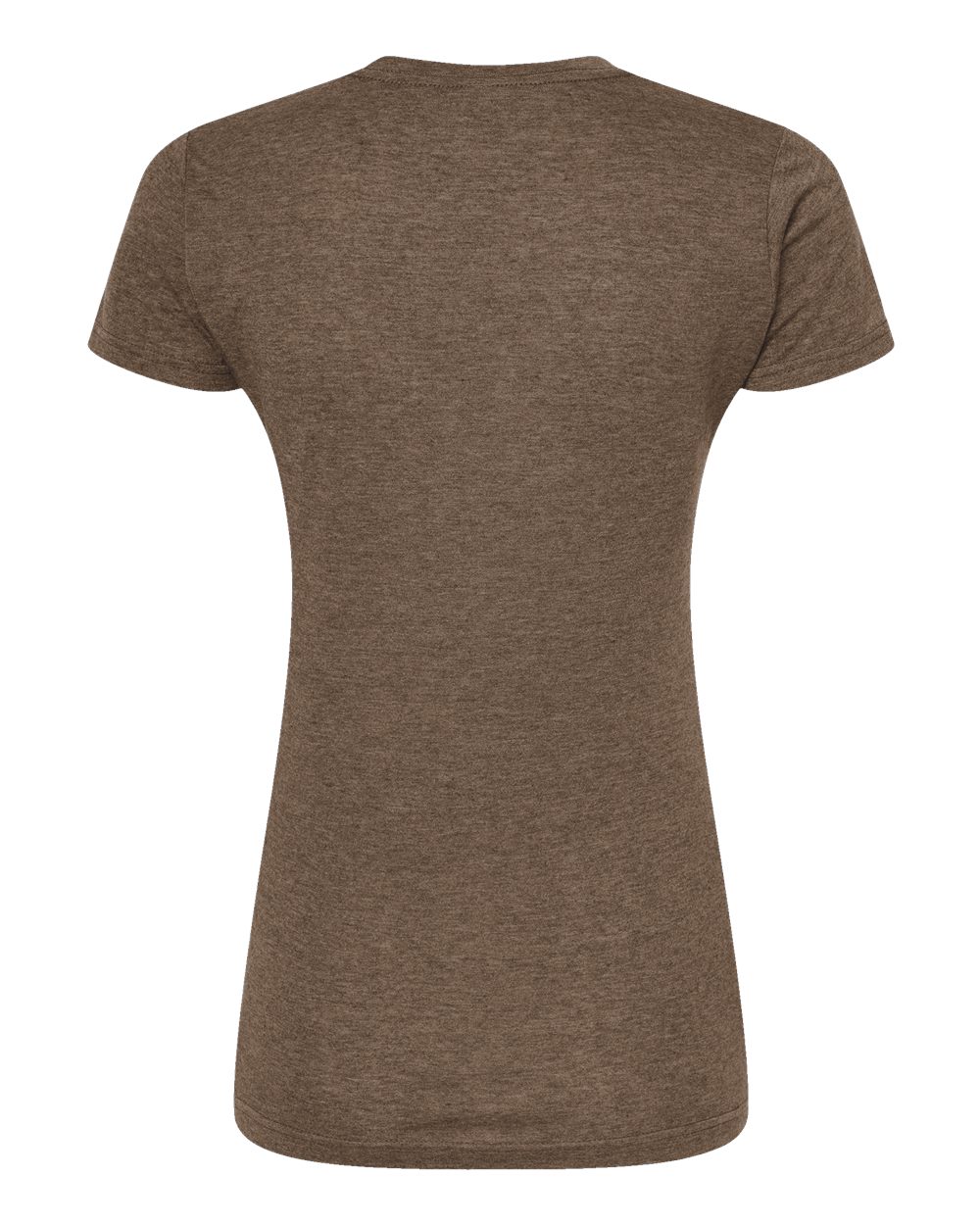 Tultex 240 Women's Poly-Rich T-Shirt in Heather Brown, back