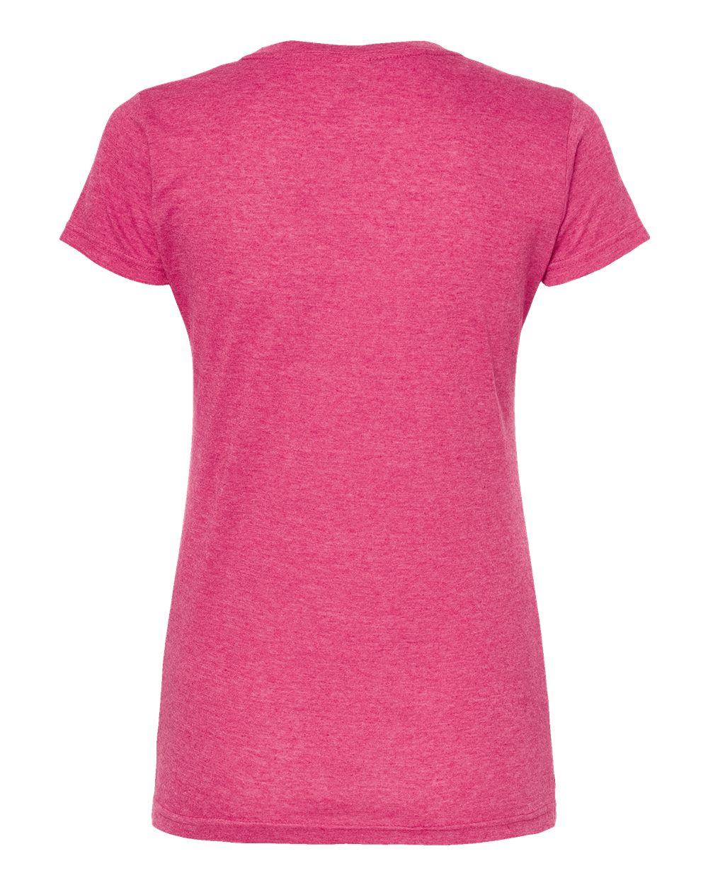 Tultex 240 Women's Poly-Rich T-Shirt in Heather Fuchsia, back