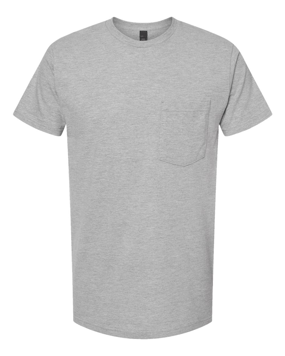 Tultex 293 Unisex Heavyweight Jersey Pocket T-Shirt in Heather Grey