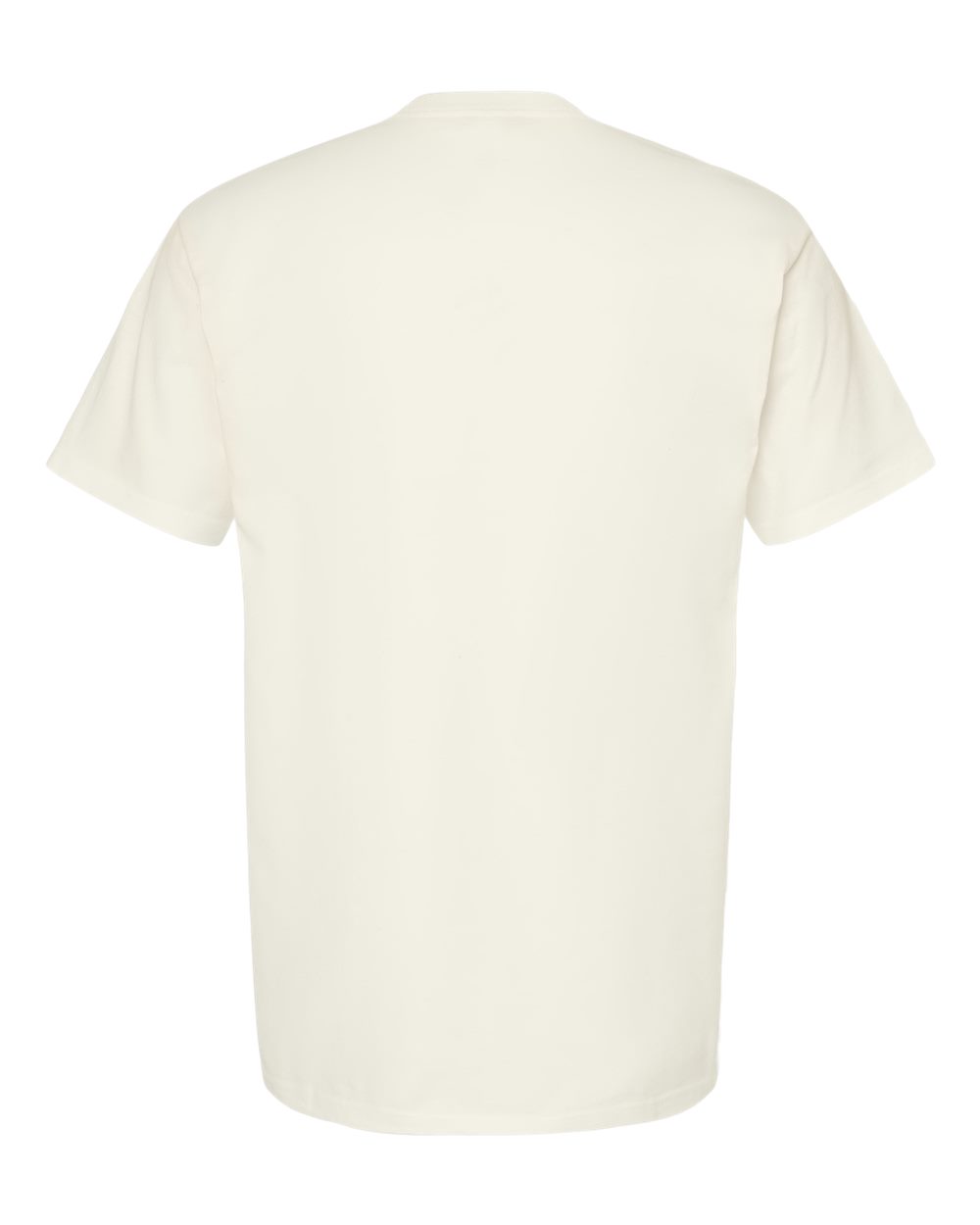 Tultex 293 Unisex Heavyweight Jersey Pocket T-Shirt in Natural, back