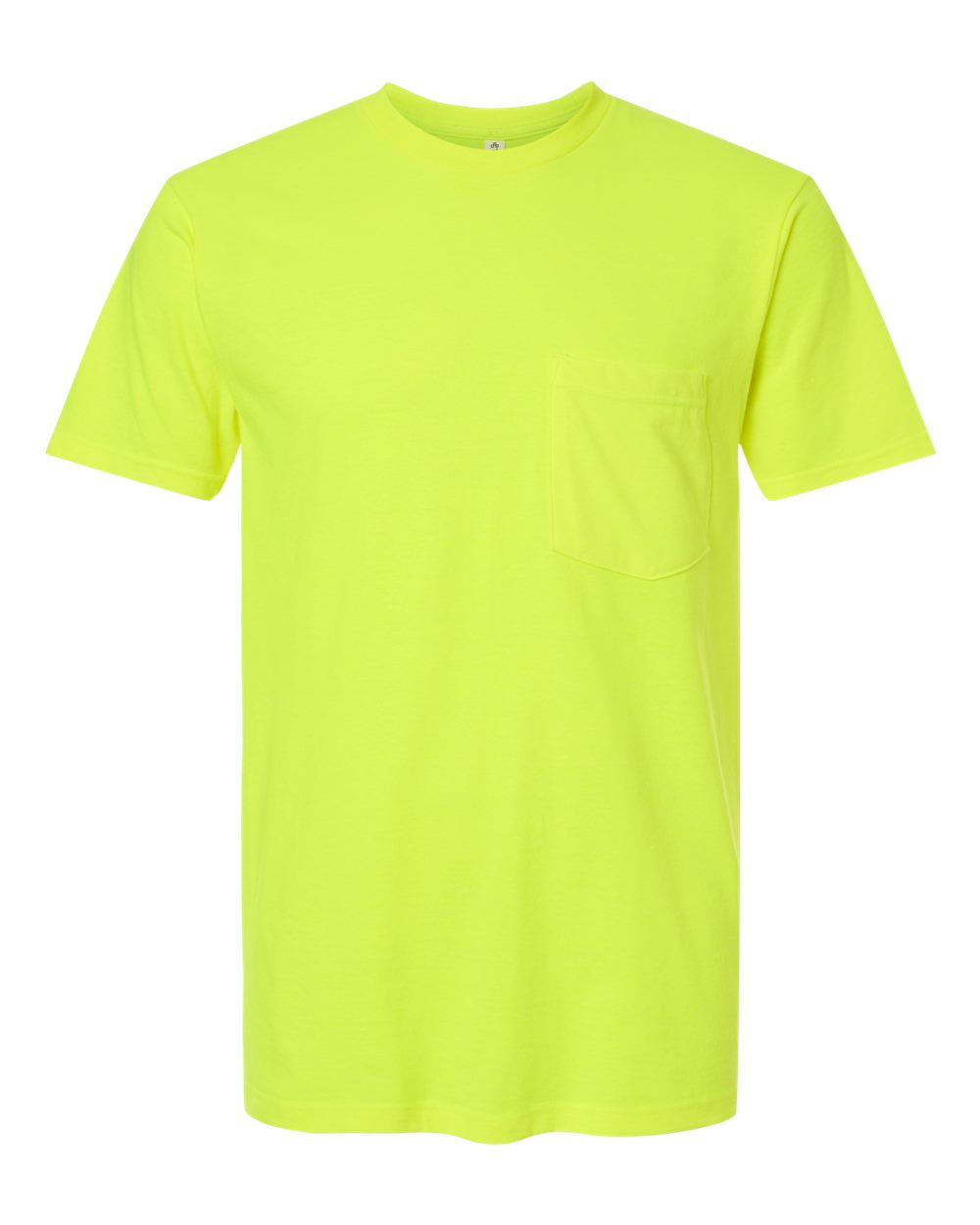 Tultex 293 Unisex Heavyweight Jersey Pocket T-Shirt in Safety Green