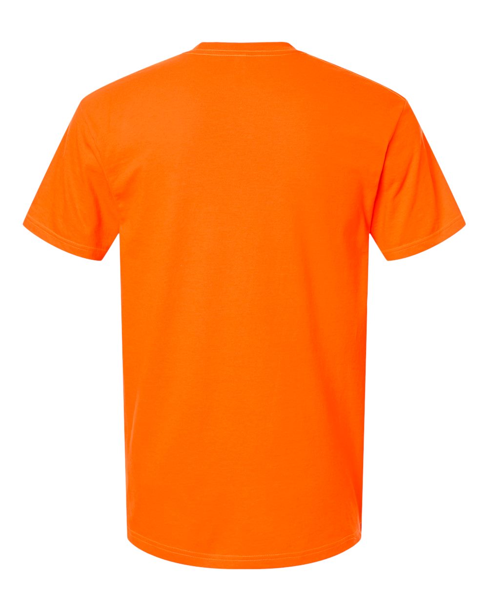 Tultex 293 Unisex Heavyweight Jersey Pocket T-Shirt in Safety Orange, back