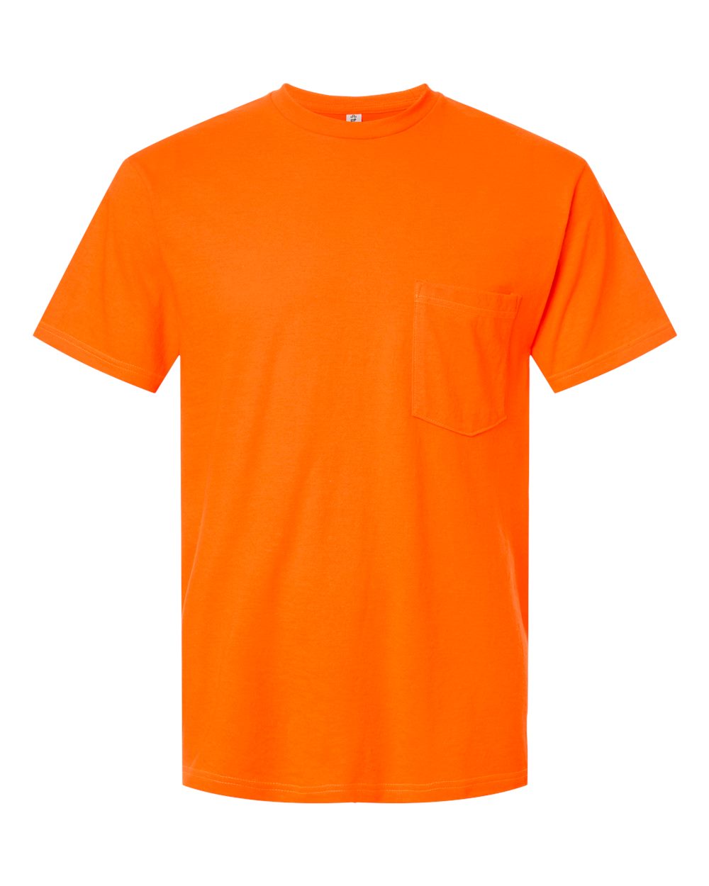 Tultex 293 Unisex Heavyweight Jersey Pocket T-Shirt in Safety Orange
