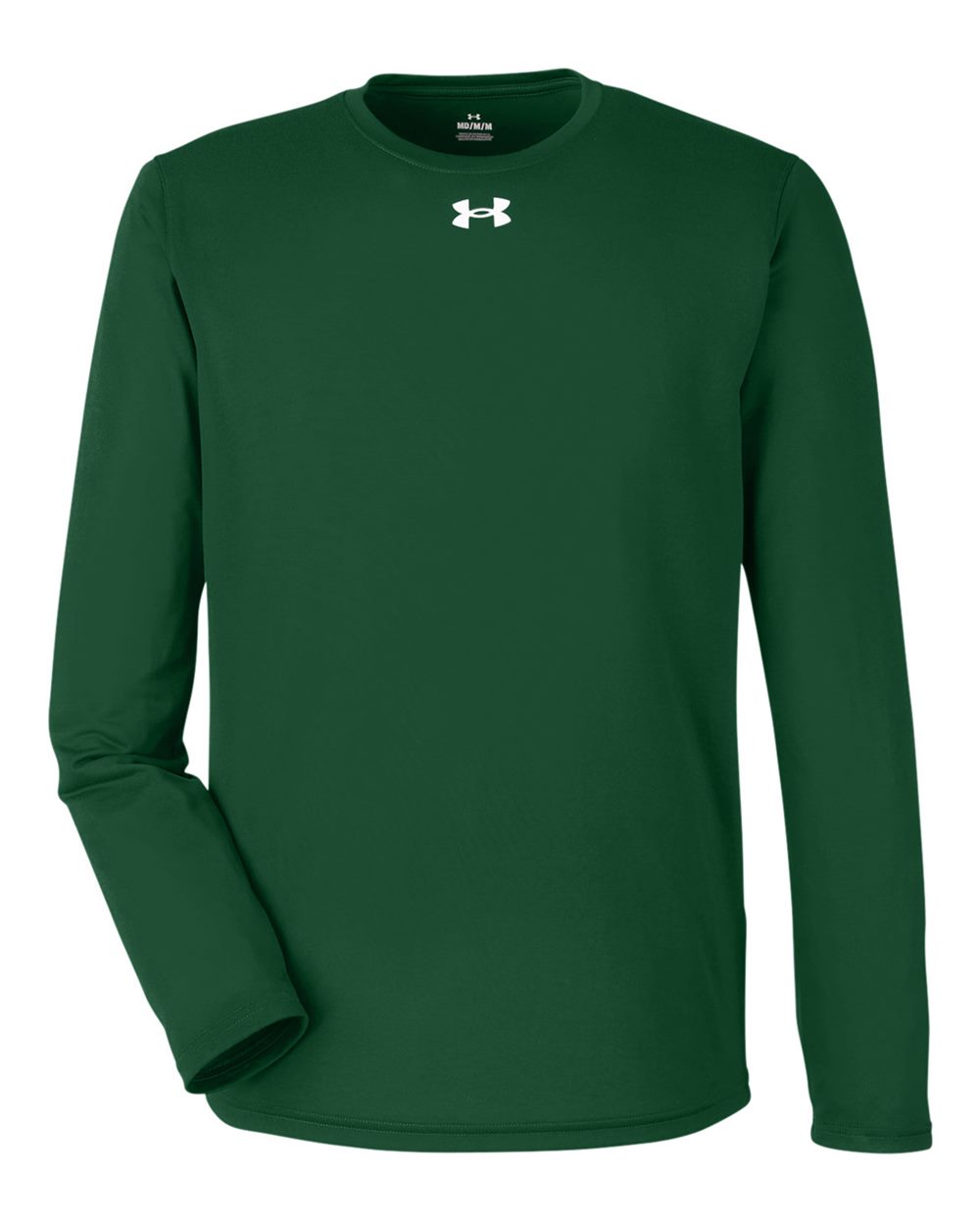Under Armour 1376843 Men's Team Tech™ Long Sleeve T-Shirt in Forest Green/ White