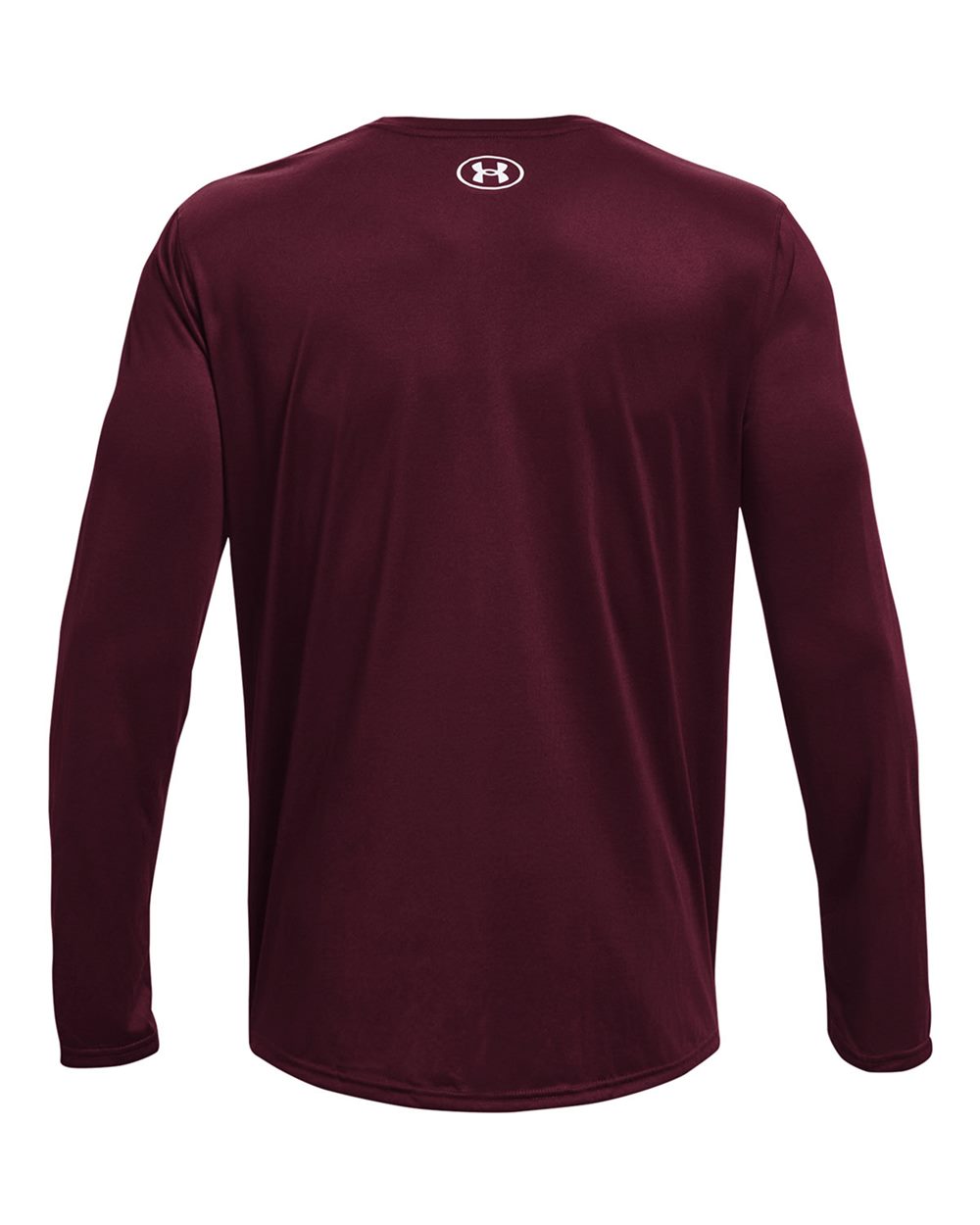 Under Armour 1376843 Men's Team Tech™ Long Sleeve T-Shirt in Maroon/ White, back