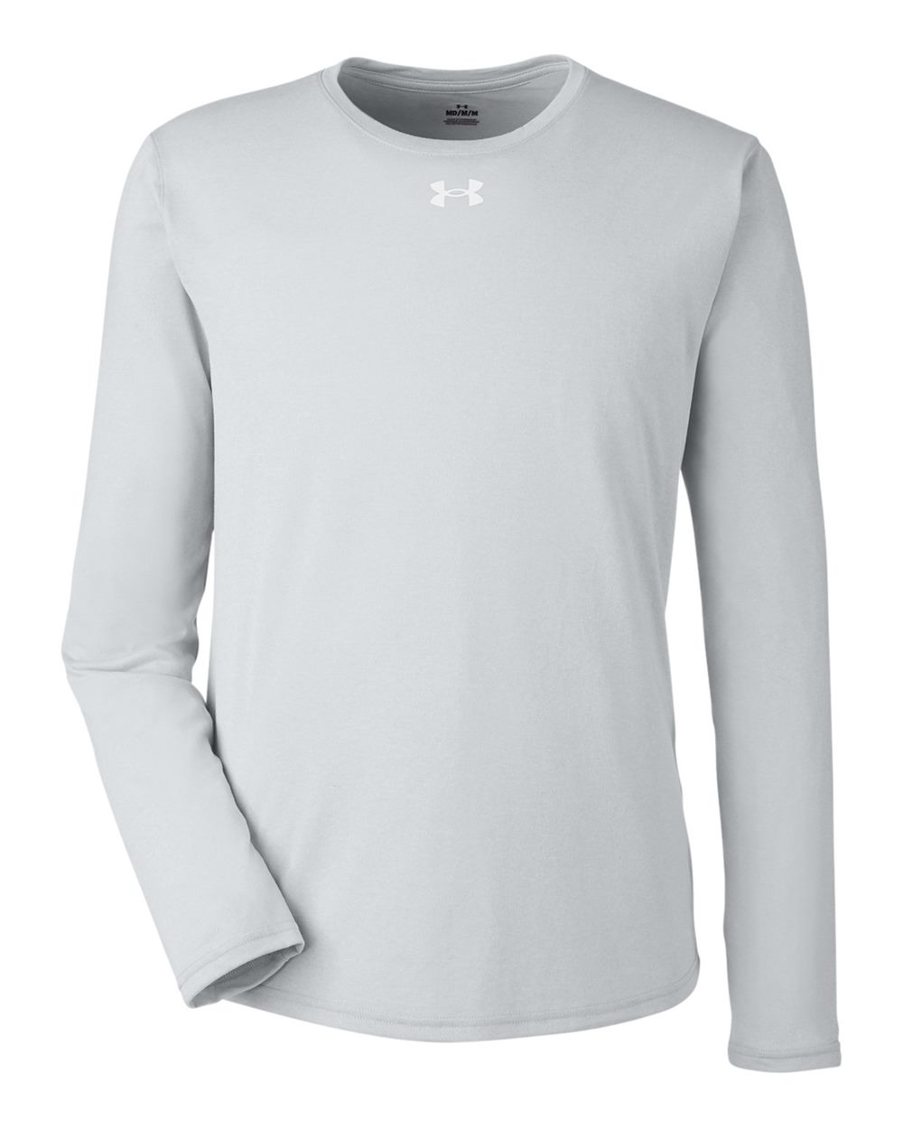 Under Armour 1376843 Men's Team Tech™ Long Sleeve T-Shirt in Mod Grey Light Heather/ White