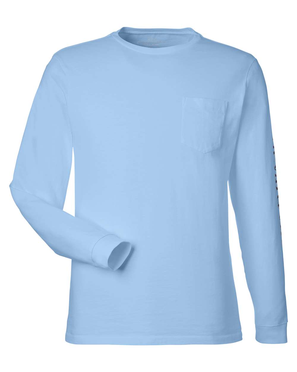 vineyard vines V021214 Unisex Long Sleeve Pocket T-Shirt in Jet Black/ Blue Blazer